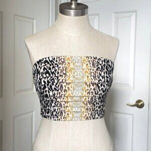 Urban Outfitters SILENCE + NOISE Strapless Top Animal Print